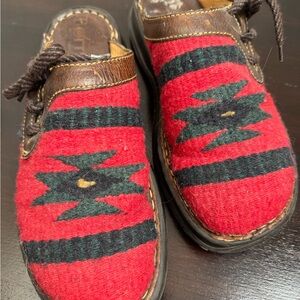 Born Red and Black Patterned Flats